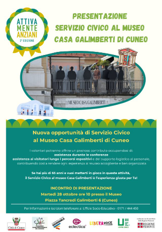 Cuneo - Il progetto “Attivamente Anziani” apre le porte del Museo Casa Galimberti ai volontari over 65